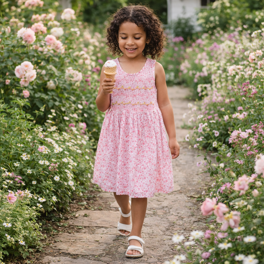 GIrls smocked dress size size size 1,2, 6, 7, 8