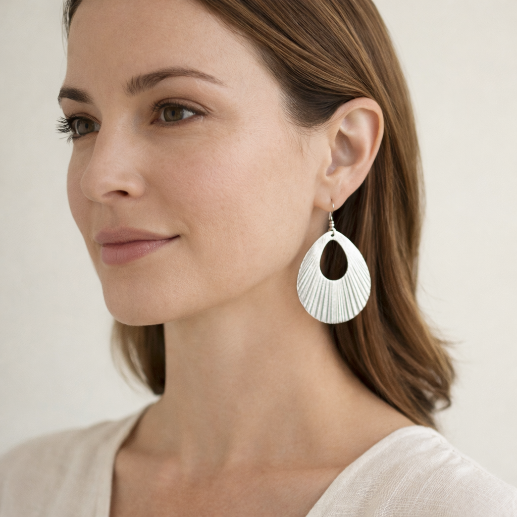 Recycled aluminium earings