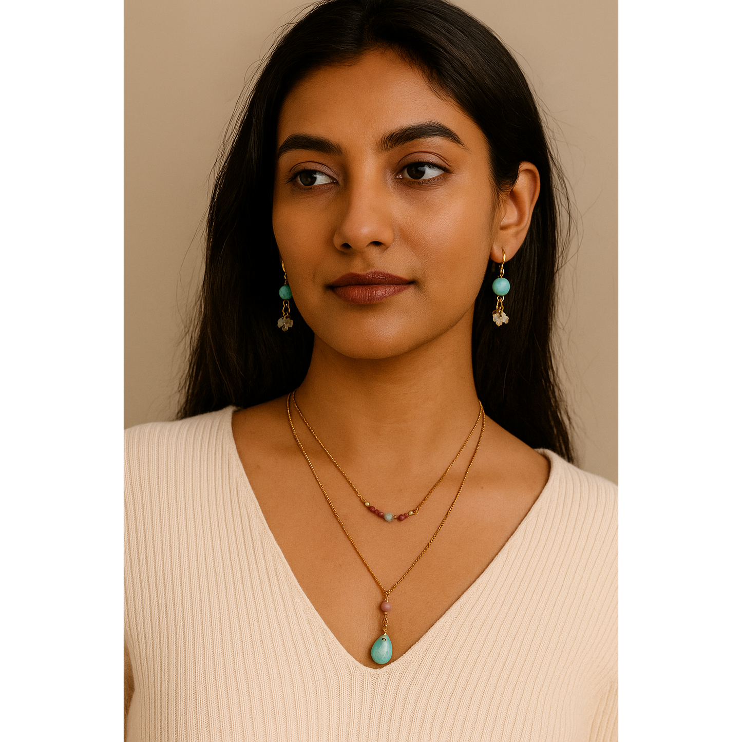 Protea Gold jewellery designed to shine with semi precious facetted beads.