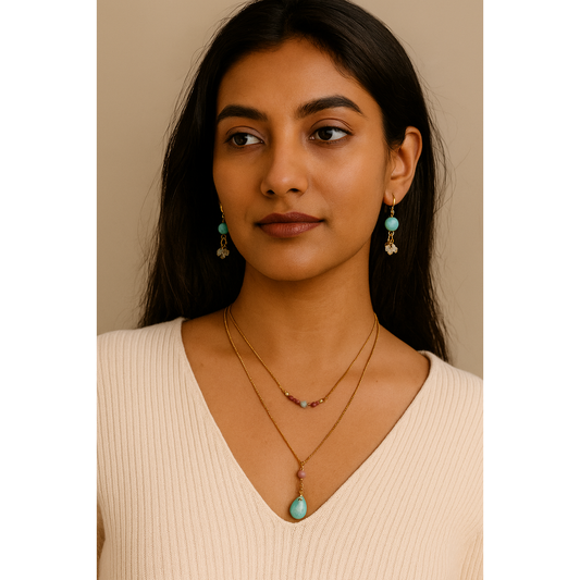 Protea Gold jewellery designed to shine with semi precious facetted beads.