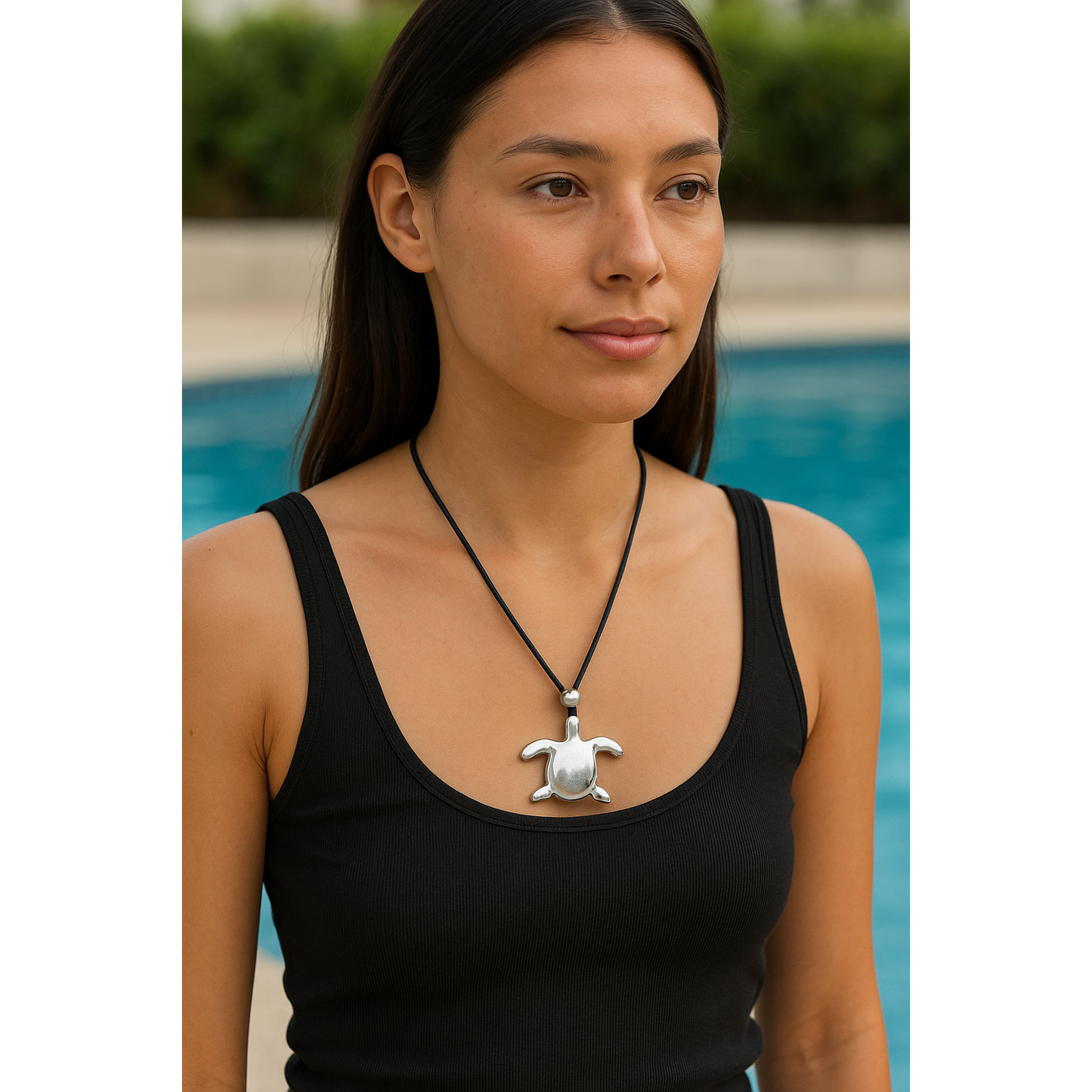 Turtle - recycled aluminium necklace