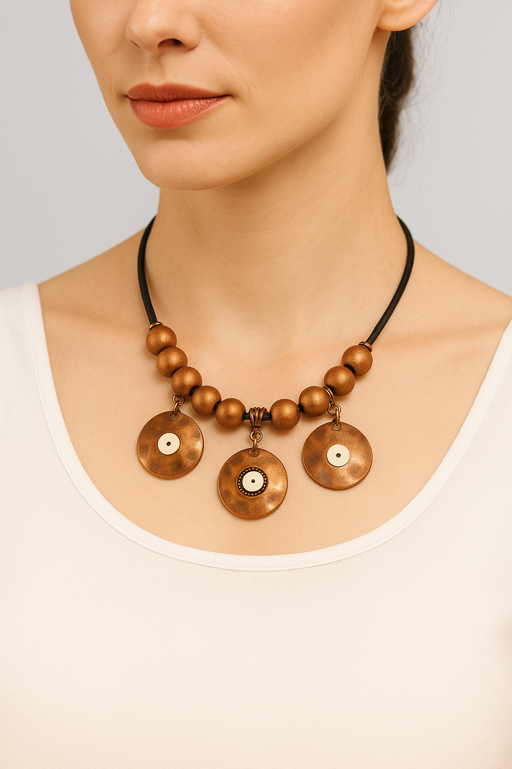 NEW Copper Disc necklace