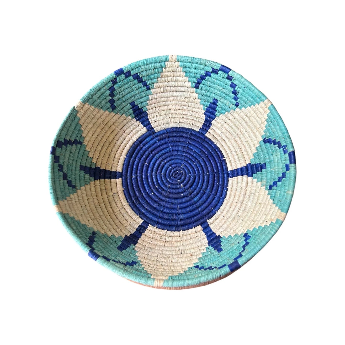 Patterned raffia bowl - Kashae Wings of Hope