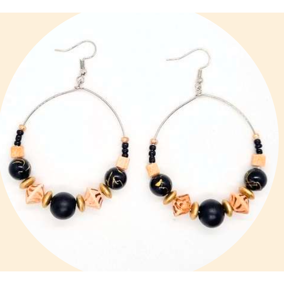 Black beaded earings