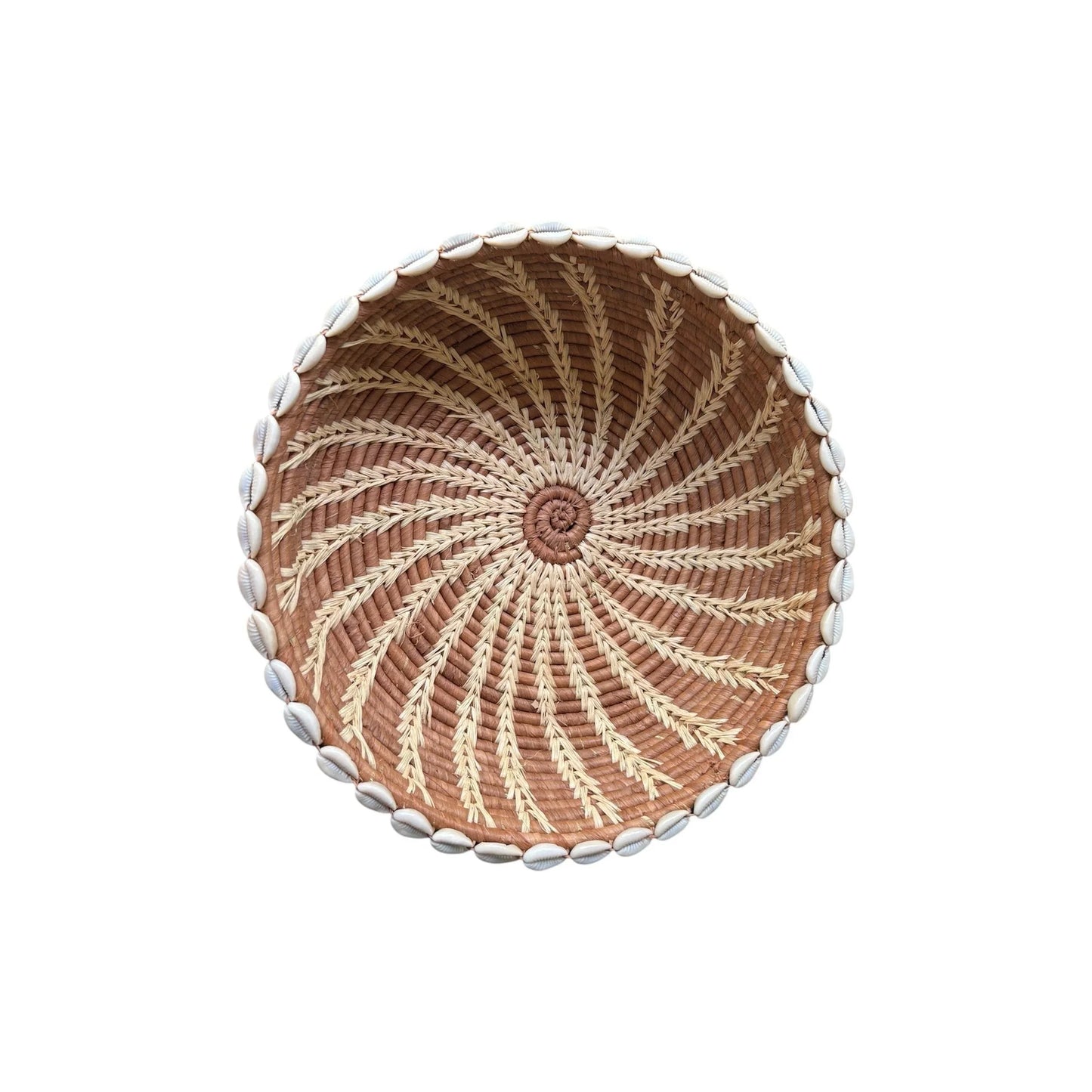 Raffia bowl with shell border - Kashae Wings of Hope