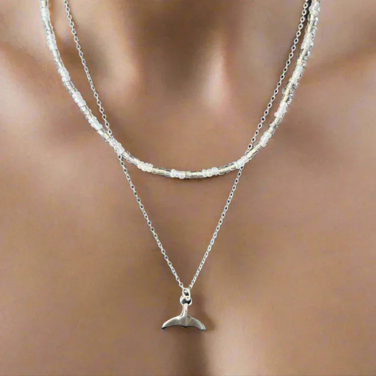 Discover Beautiful Hand-Beaded whale tail necklace – Fair Trade and Artisan-Made - Kashae Wings of Hope