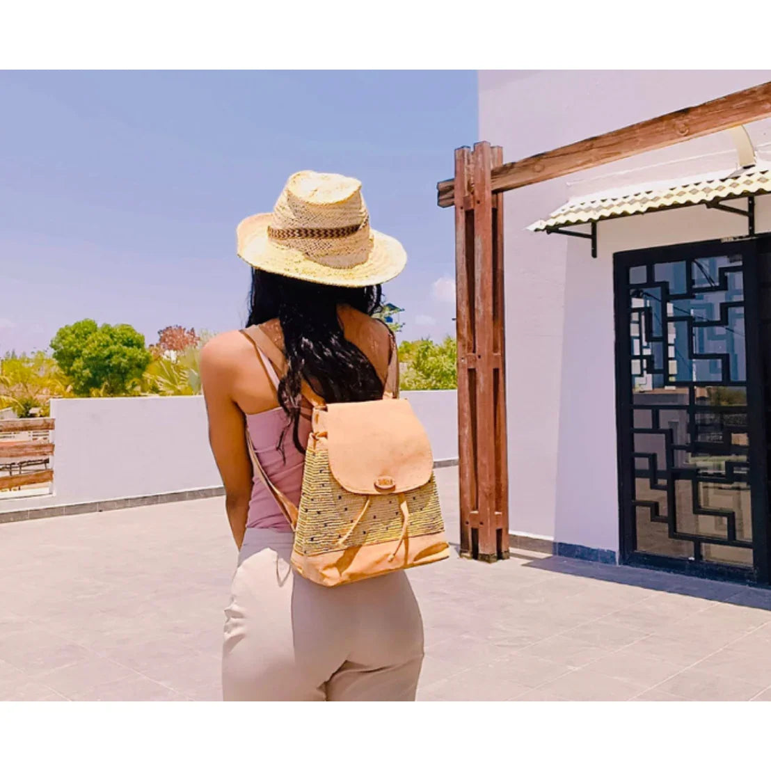 Natural cork Back pack - Kashae Wings of Hope