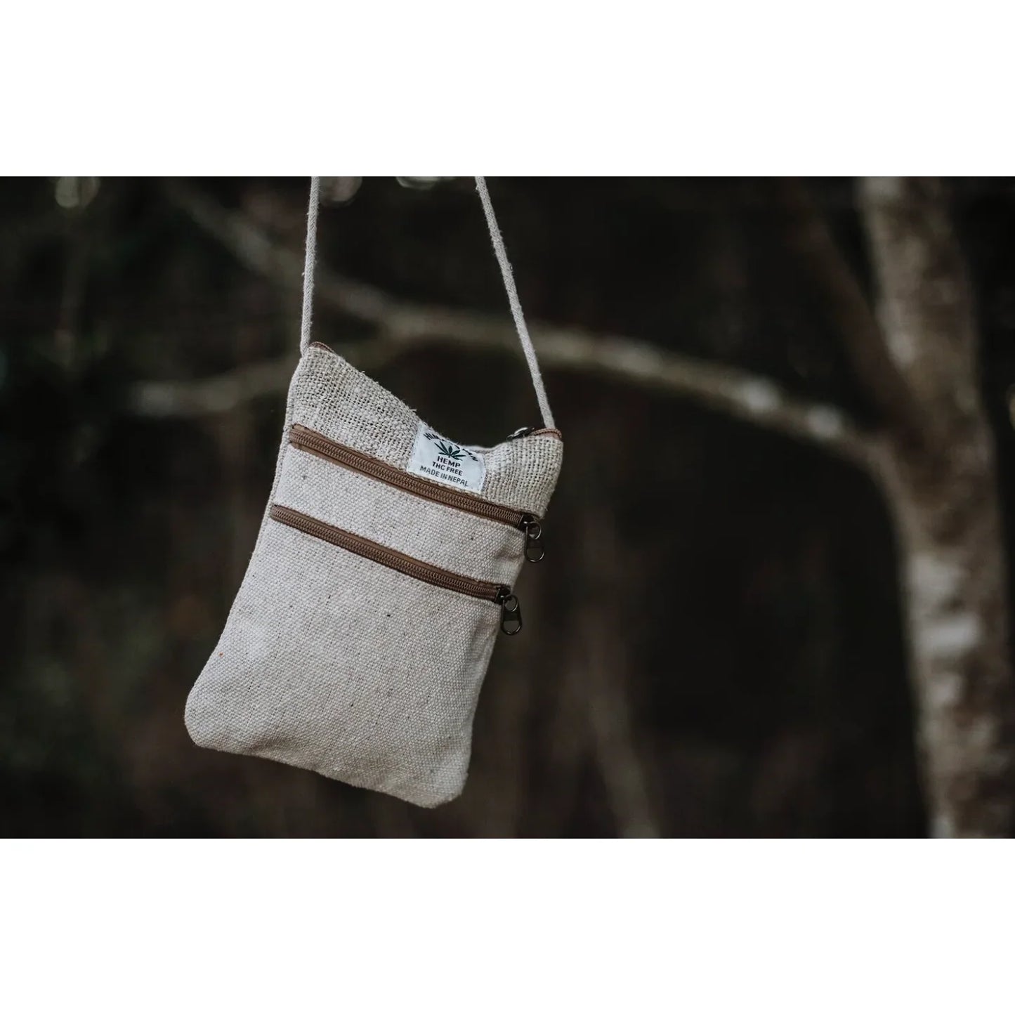 Double zip hemp bag - Kashae Wings of Hope