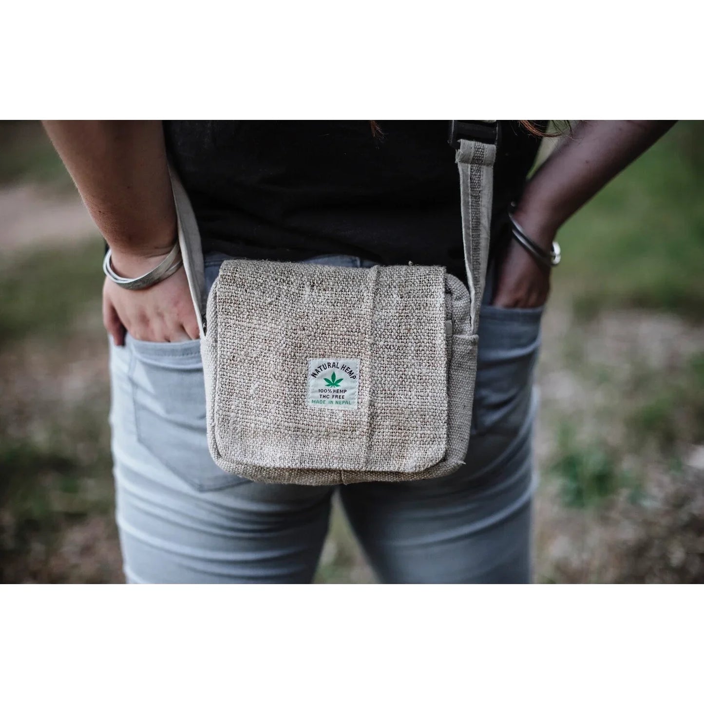 Hemp shoulder bag - Kashae Wings of Hope