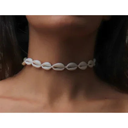 Cowrie shell choker necklace 2 - Kashae Wings of Hope