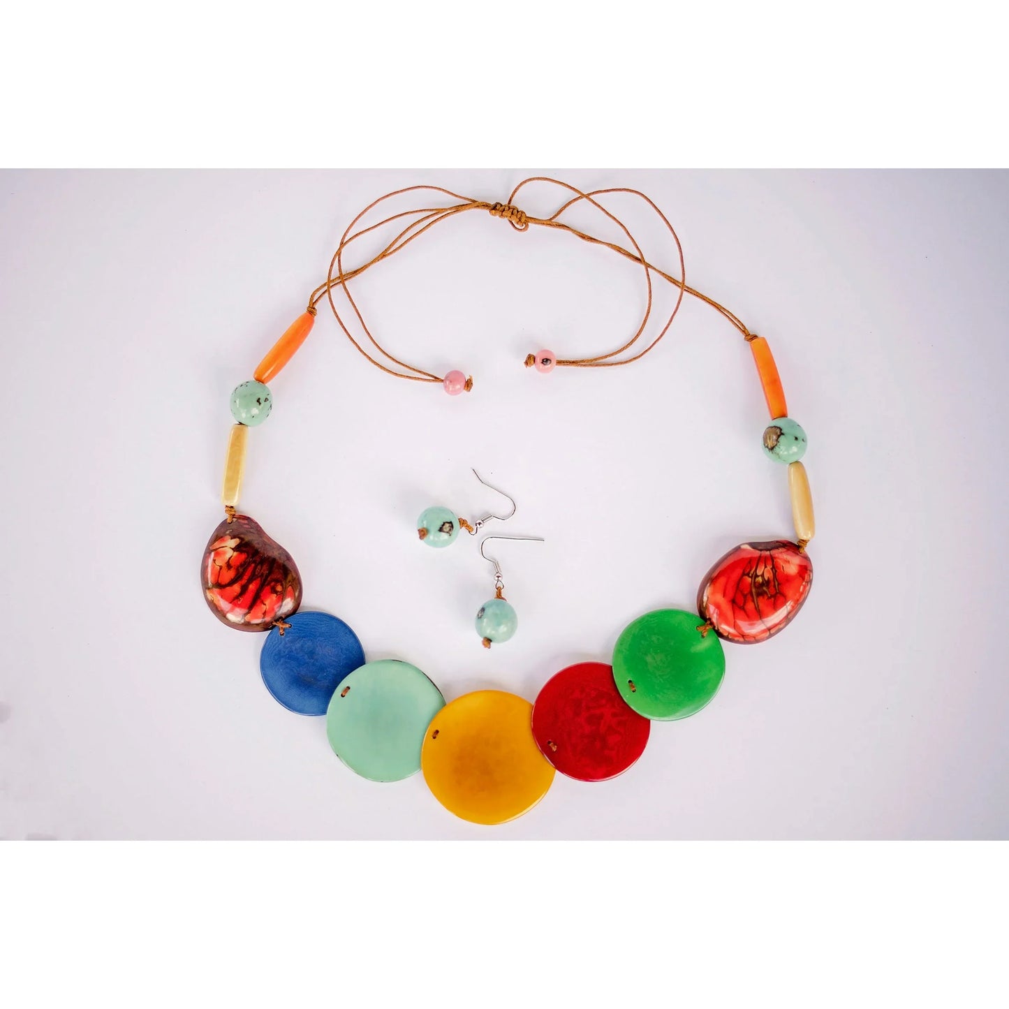 Tagua Sunrise Necklace set - Kashae Wings of Hope