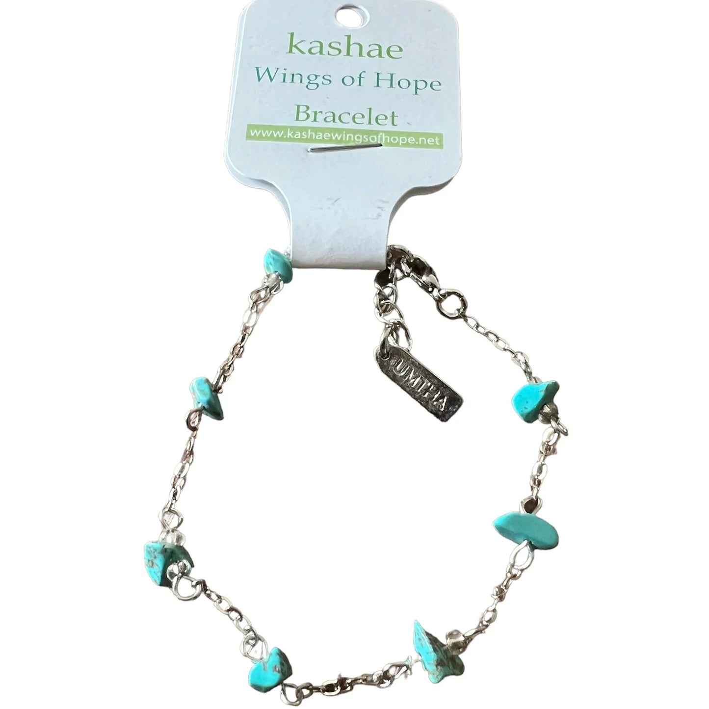 Turquoise chain bracelet - Kashae Wings of Hope