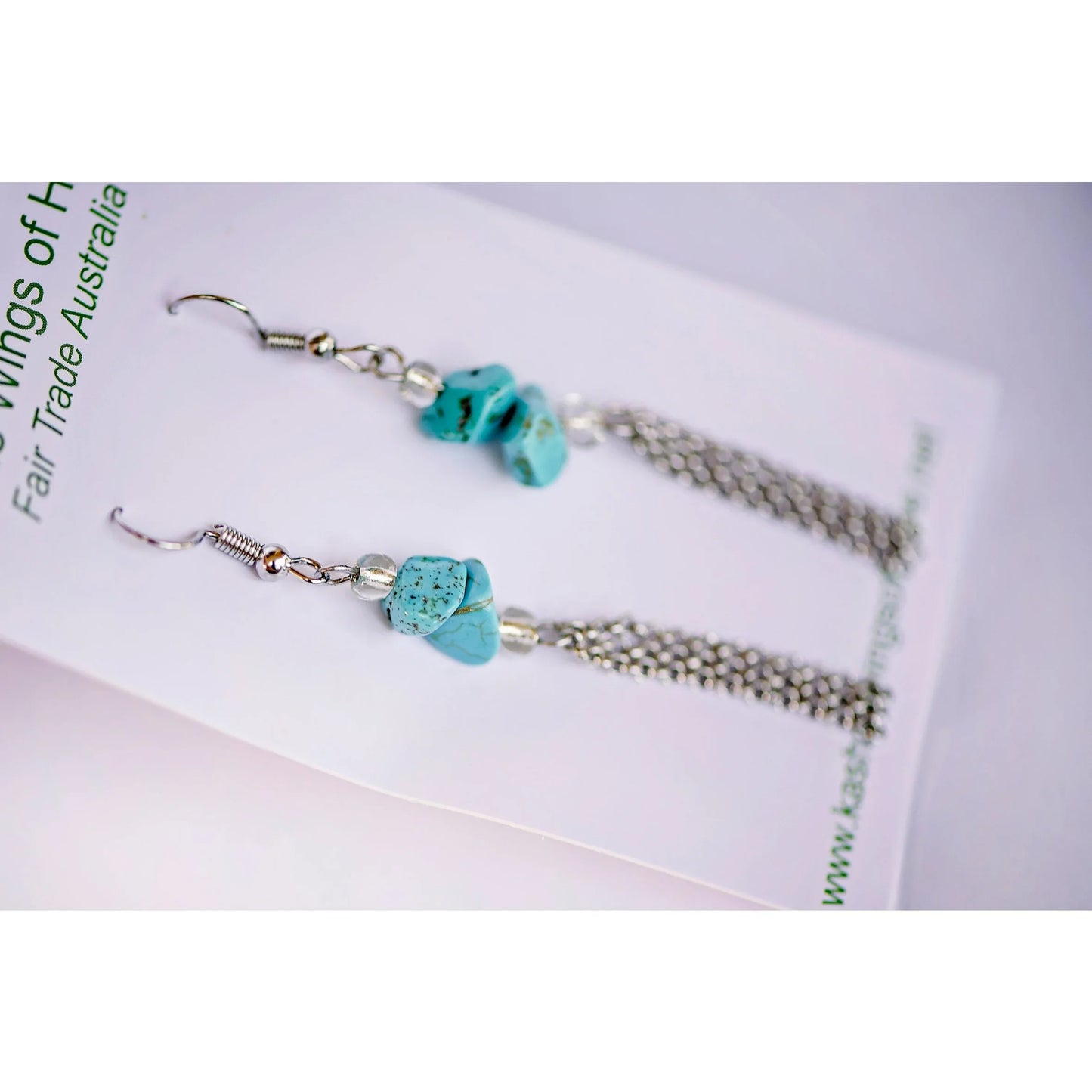 Blue Howlite earings - Kashae Wings of Hope