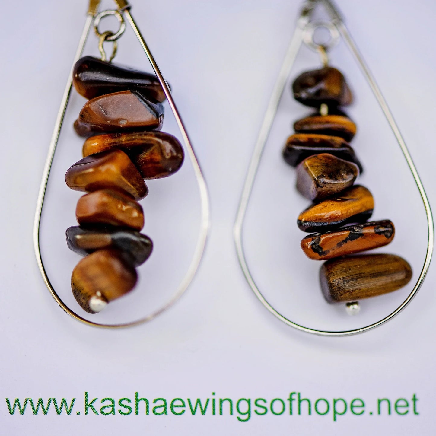 Tigers eye earings - Kashae Wings of Hope