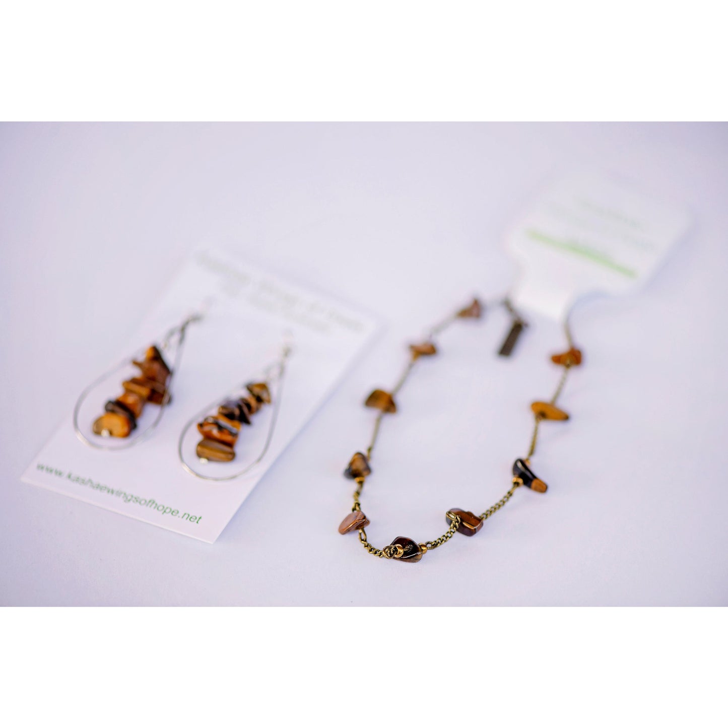 Tigers eye earings - Kashae Wings of Hope