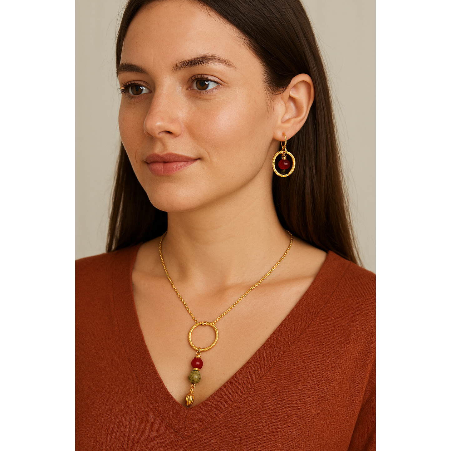 Royale gold plate necklace - waterproof & durable