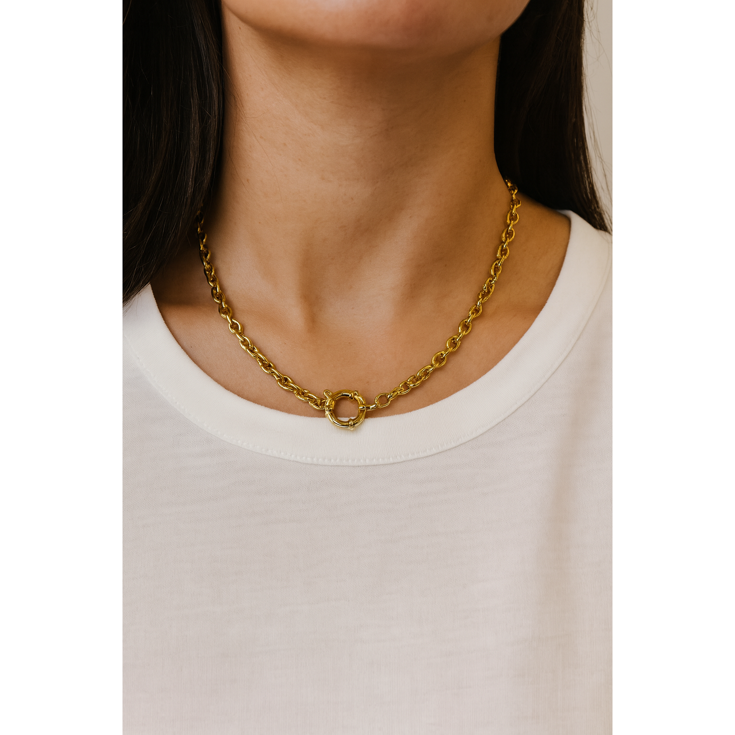 Gold plated waterproof necklace