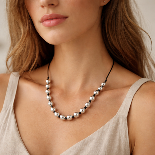 Kara recycled aluminium necklace