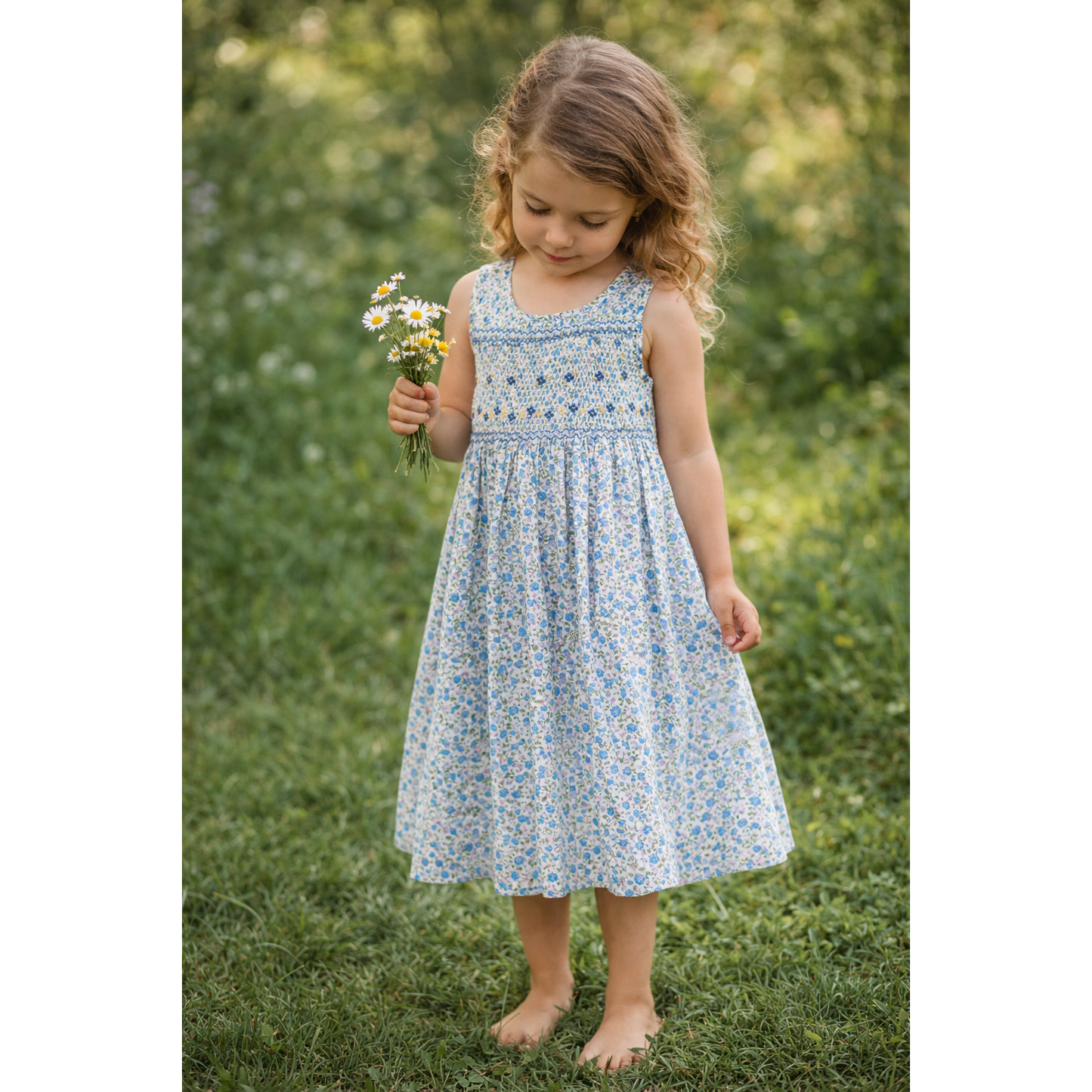 GIrls smocked dress size size 7