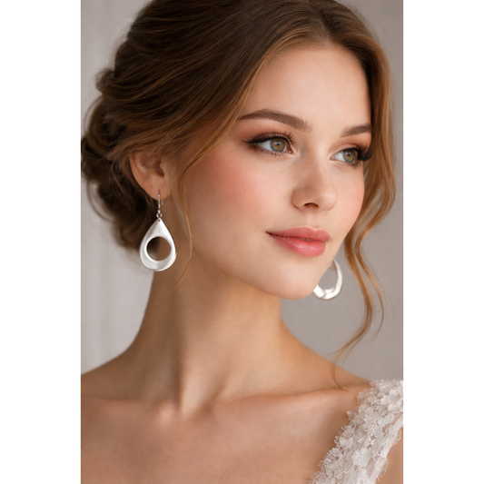 Recycled aluminium earings