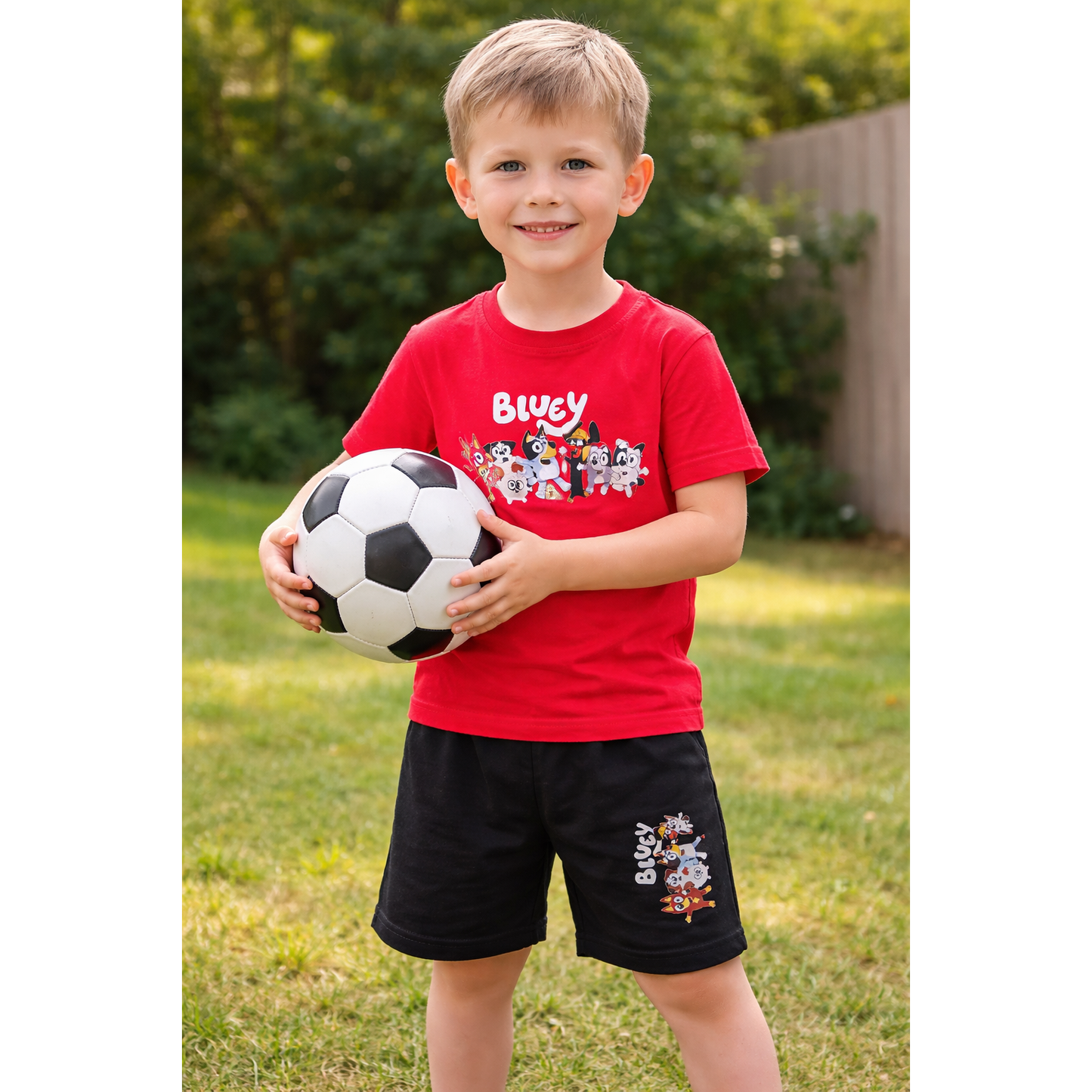 Bluey shorts and t shirt set size 4