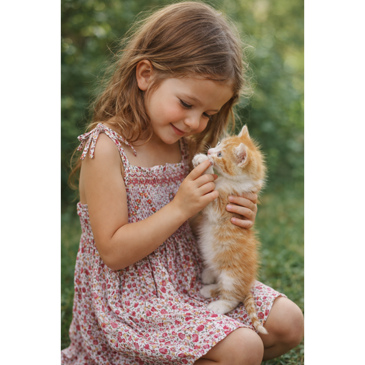 GIrls smocked dress size size 7 & 8