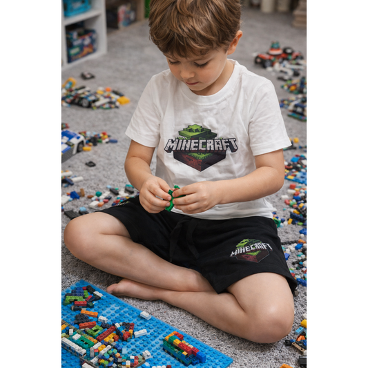 Minecraftt shirt and shorts size 6