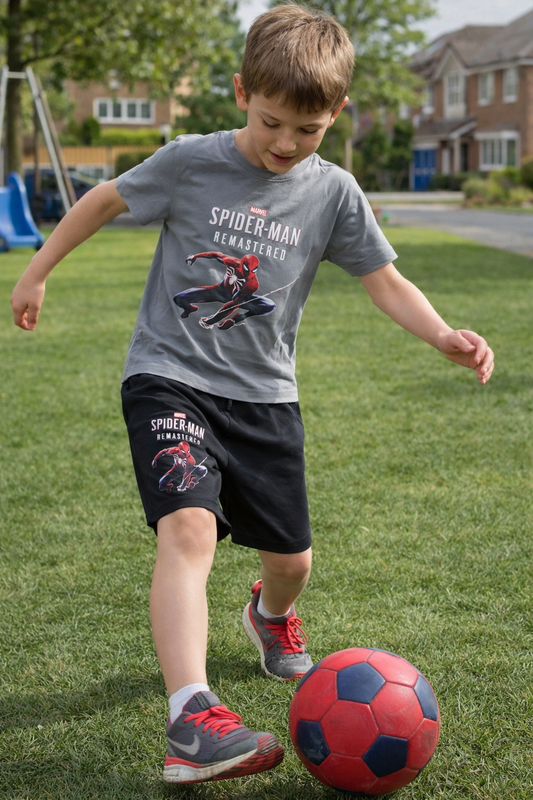 Spiderman shirt and shorts size 6