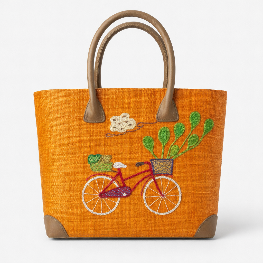 Bike raffia basket set 2 and set 3