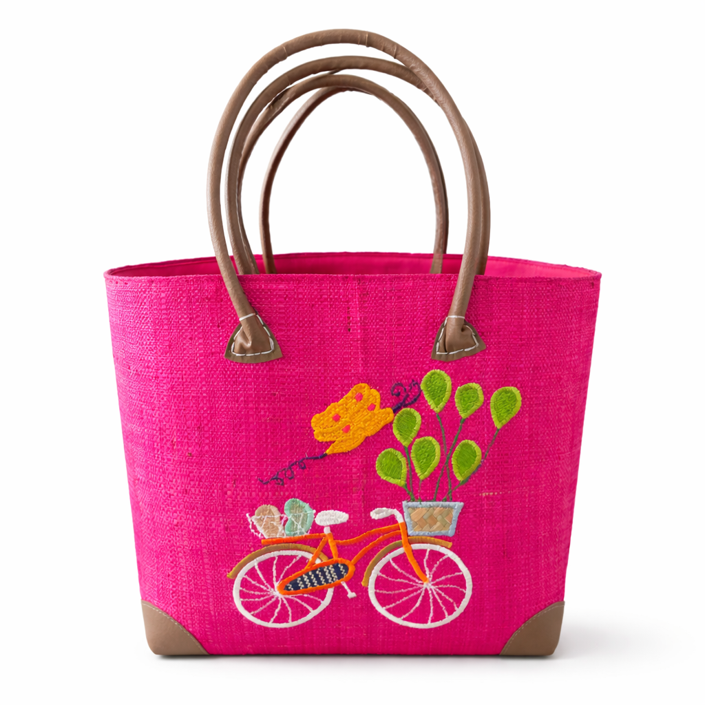 Bike raffia basket set 2 and set 3