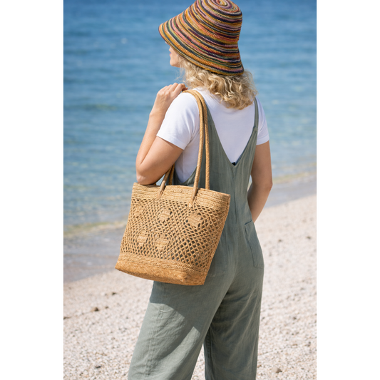 Kezia Cork Sustainable Style: The Fusion of Cork and Raffia