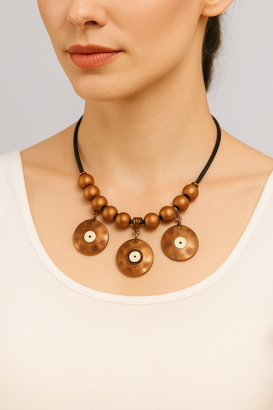 NEW Copper Disc necklace