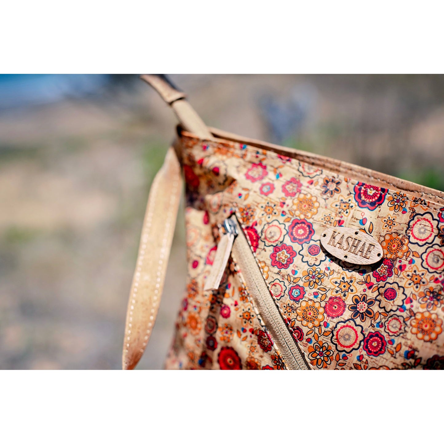 Abigail Cherry cork bag - ethical & sustainable