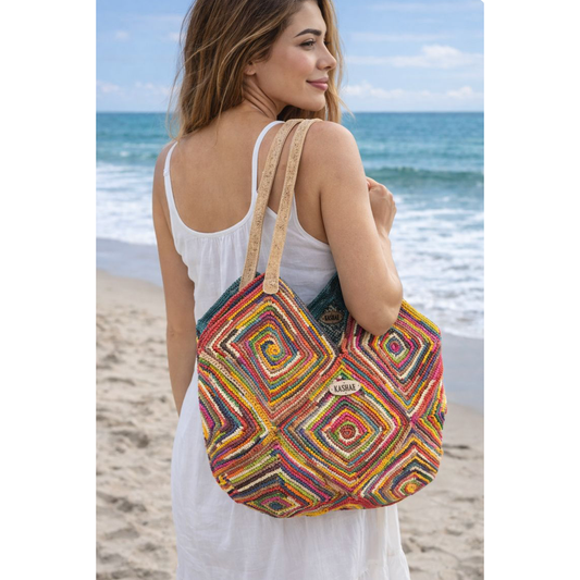 Rainbowl crocheted bag