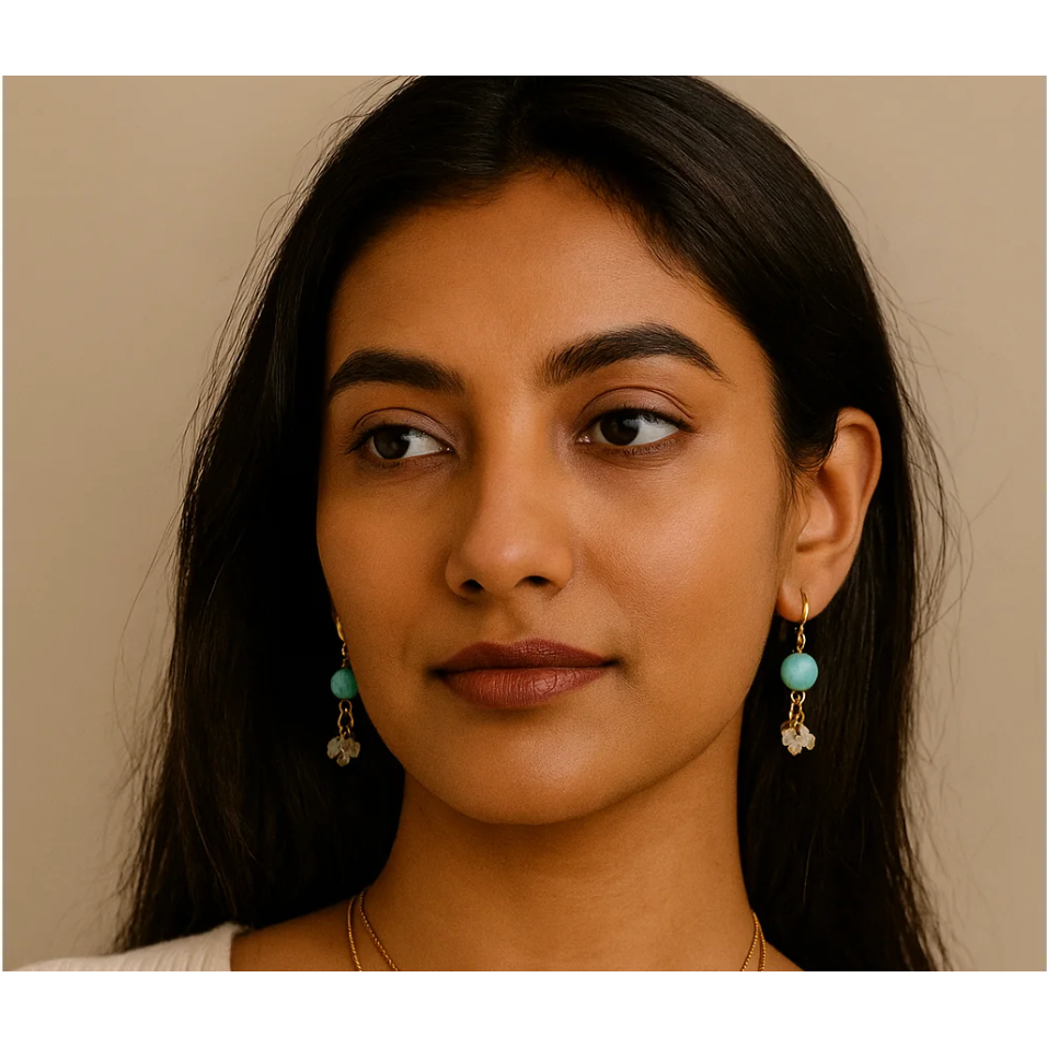 Protea  earings waterproof 18k gold plated.