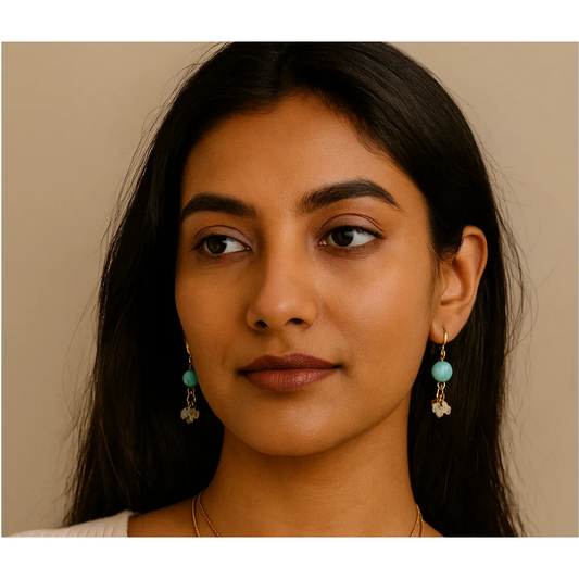 Protea  earings waterproof 18k gold plated.