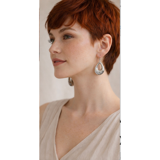 Recycled aluminium earings