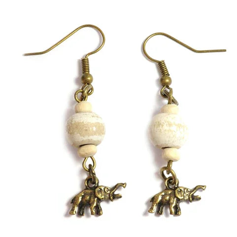 Elephant drop earings
