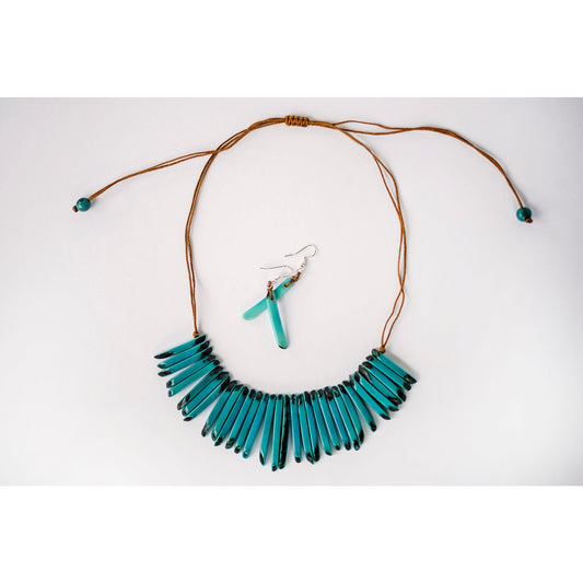 Tagua Turquoise Necklace